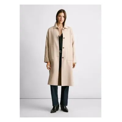 Pepe Jeans para mujer. PL4024354 Abrigo Sabrina beige (L), Casual, Lana