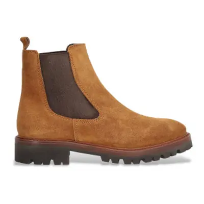 Alpe para mujer. 260911 Botines de piel Militare marrón (39), Plano, Ninguno, Casual