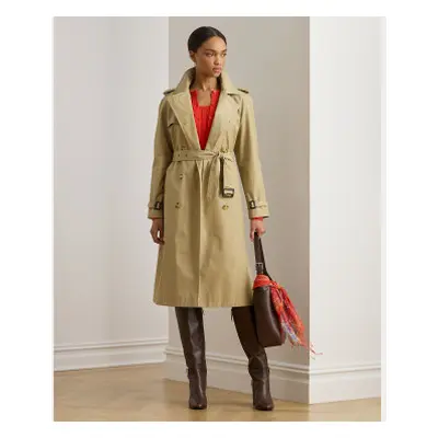 Lauren Ralph Lauren para mujer. 297951259003 Abrigo Double Breasted beige (L), Casual, Algodón