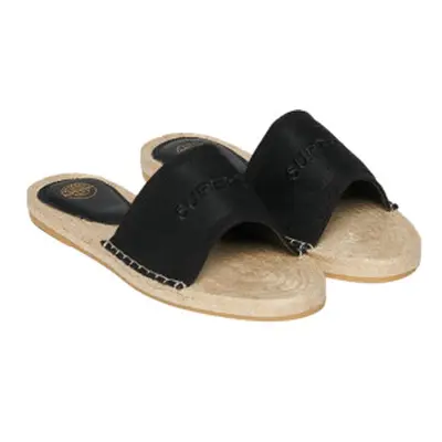 Superdry para mujer. WF310223A Alpargatas de lona negro (37), Tela, Plano, Ninguno, Casual