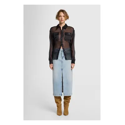 7 For All Mankind para mujer. JSTIC650SHF00 Falda Amber Sahara azul (26), Casual, Algodón, Denim