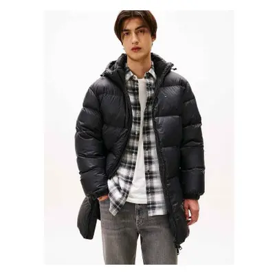 Tommy Jeans para hombre. DM0DM20466 Abrigo Essential negro (L), Casual, Manga larga, Poliéster Reciclado, Sostenible