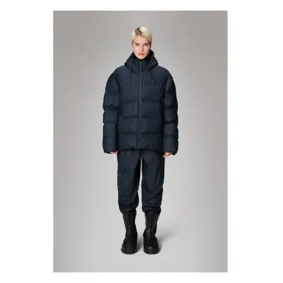 Rains unisex. 15120 Abrigo Alta Puffer marino (XL), Casual, Poliéster