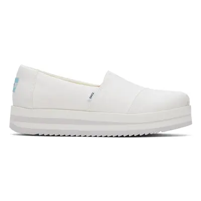 Alpargatas de mujer con plataforma blanco