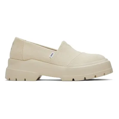 Alpargatas con tacón de mujer beige
